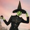 Women's Classic Witch Costume Black Fitted Top Skirt With Front Slit Size 8-10
